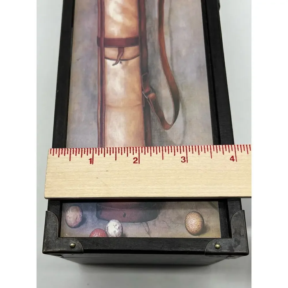 Golf theme wooden wine gift box